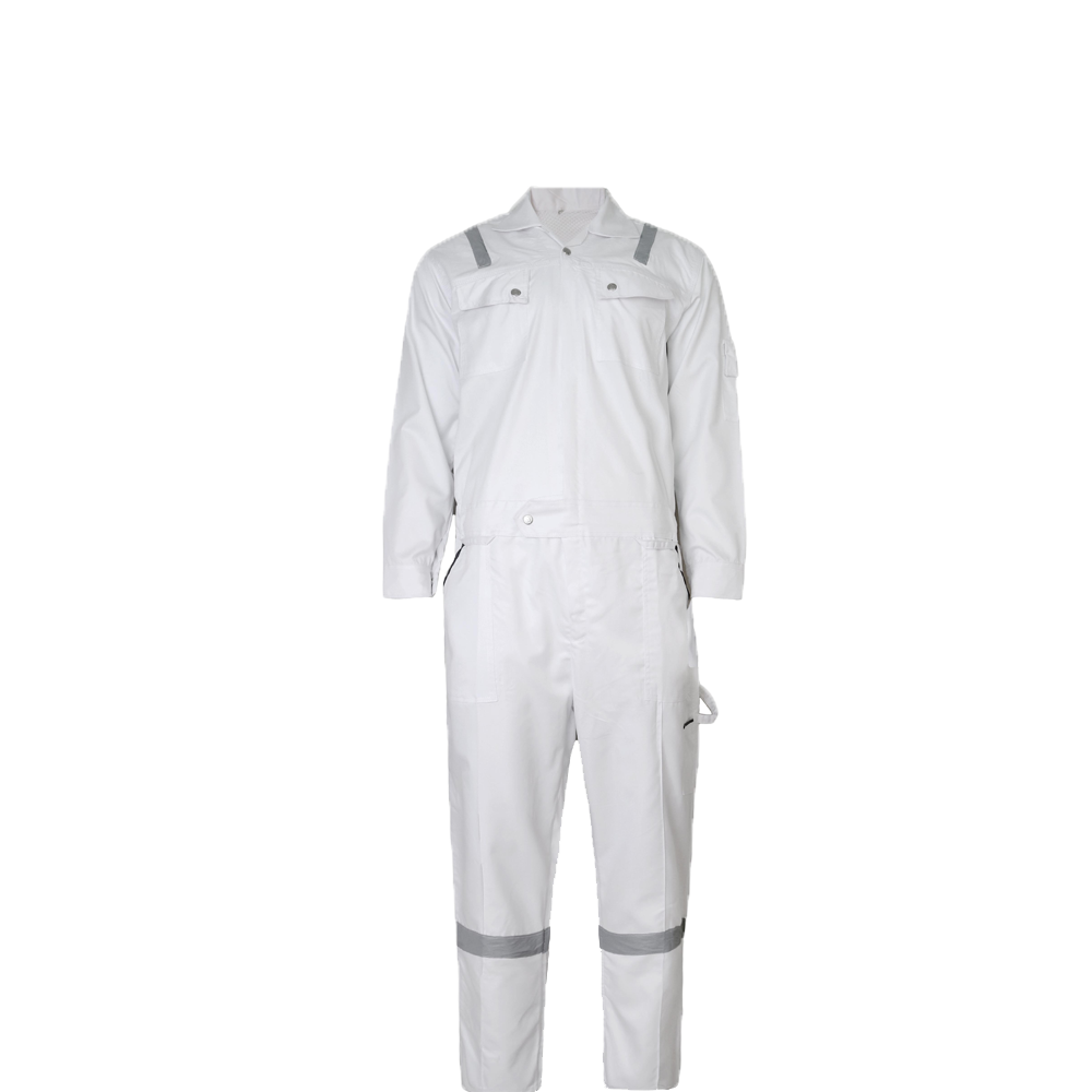 لباس کار یکسره (بیلرسوت) سیلور تمام سفید